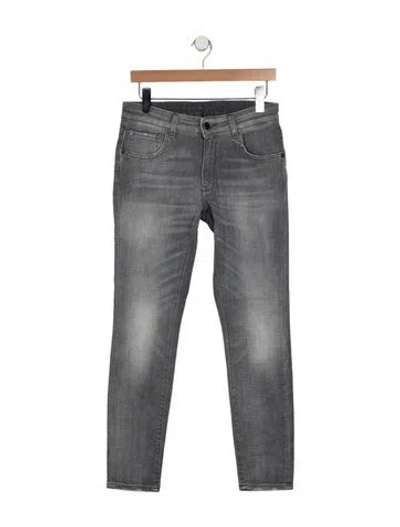 Pre-owned 6397 Mid-rise Skinny Leg Jeans In Gray