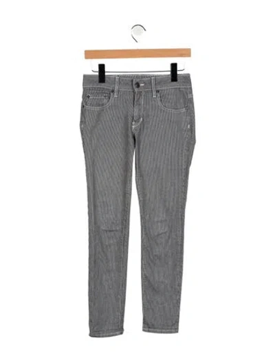 Pre-owned 6397 Mid-rise Skinny Leg Jeans In Gray