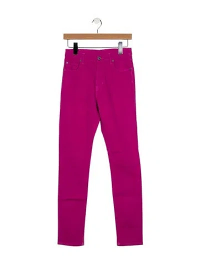 Pre-owned 6397 Mid-rise Skinny Leg Jeans In Pink