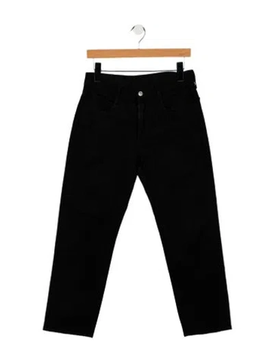 Pre-owned 6397 Mid-rise Straight Leg Jeans In Black