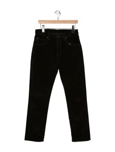 Pre-owned 6397 Mid-rise Straight Leg Jeans In Black