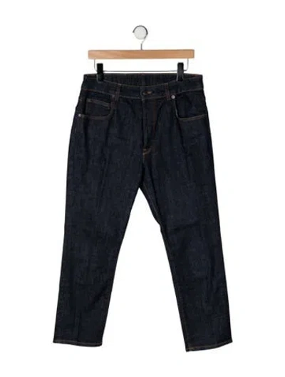 Pre-owned 6397 Mid-rise Straight Leg Jeans In Black