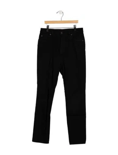 Pre-owned 6397 Mid-rise Straight Leg Jeans In Black