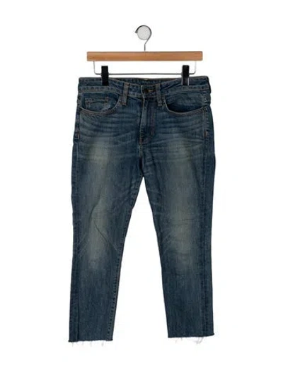 Pre-owned 6397 Mid-rise Straight Leg Jeans In Blue