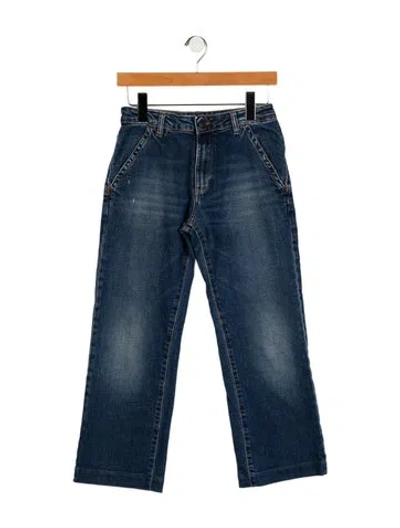Pre-owned 6397 Mid-rise Straight Leg Jeans In Blue