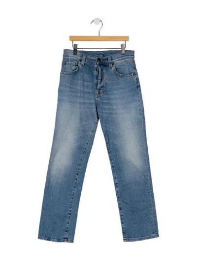 Pre-owned 6397 Mid-rise Straight Leg Jeans In Blue