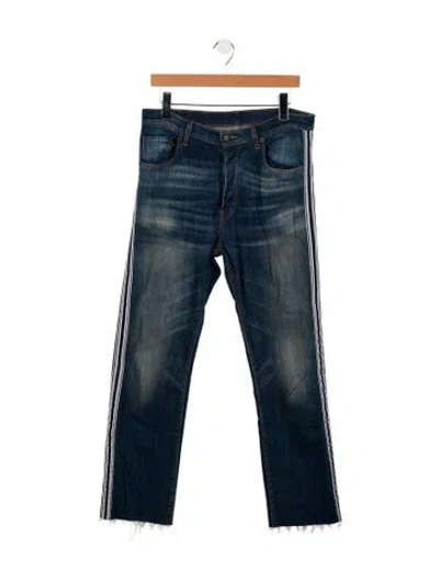 Pre-owned 6397 Mid-rise Straight Leg Jeans In Blue
