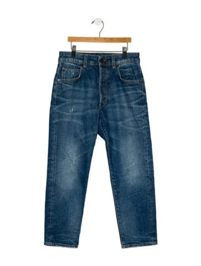 Pre-owned 6397 Mid-rise Straight Leg Jeans In Blue