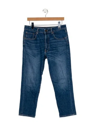 Pre-owned 6397 Mid-rise Straight Leg Jeans In Blue