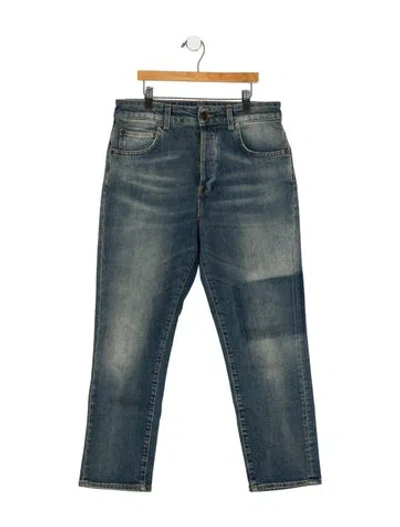 Pre-owned 6397 Mid-rise Straight Leg Jeans In Blue