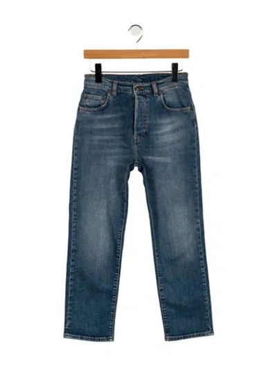 Pre-owned 6397 Mid-rise Straight Leg Jeans In Blue