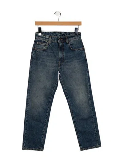 Pre-owned 6397 Mid-rise Straight Leg Jeans In Blue
