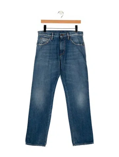 Pre-owned 6397 Mid-rise Straight Leg Jeans In Blue