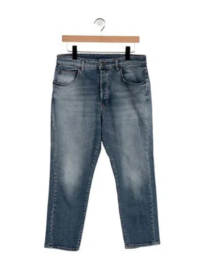 Pre-owned 6397 Mid-rise Straight Leg Jeans In Blue