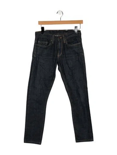 Pre-owned 6397 Mid-rise Straight Leg Jeans In Blue