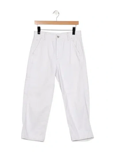 Pre-owned 6397 Mid-rise Straight Leg Jeans In Blue