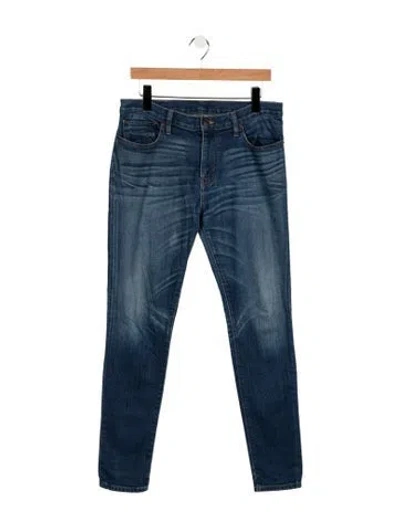 Pre-owned 6397 Mid-rise Straight Leg Jeans In Blue