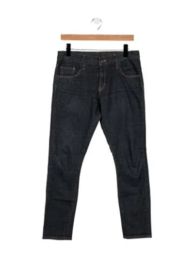 Pre-owned 6397 Mid-rise Straight Leg Jeans In Blue
