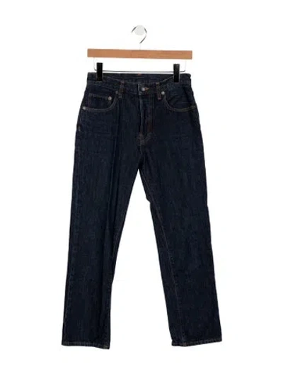 Pre-owned 6397 Mid-rise Straight Leg Jeans In Blue