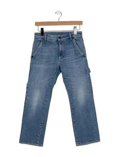 Pre-owned 6397 Mid-rise Straight Leg Jeans In Blue