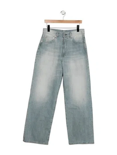 Pre-owned 6397 Mid-rise Straight Leg Jeans In Blue