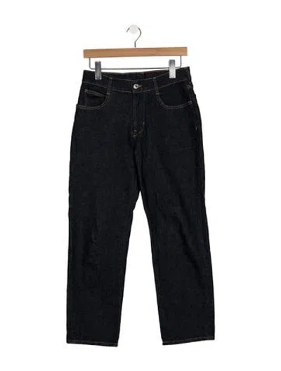 Pre-owned 6397 Mid-rise Straight Leg Jeans In Blue