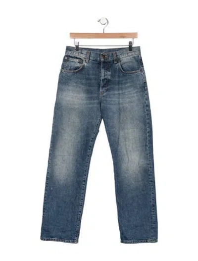 Pre-owned 6397 Mid-rise Straight Leg Jeans In Blue