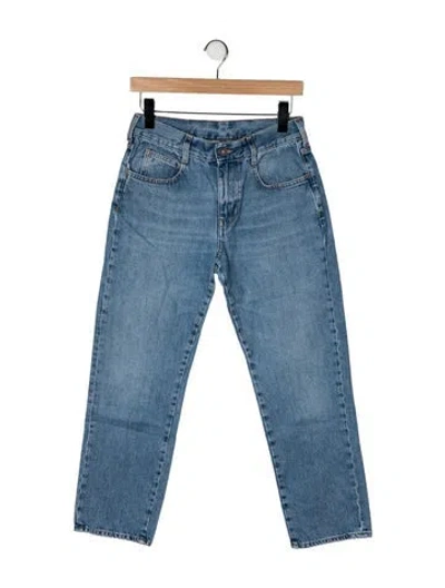 Pre-owned 6397 Mid-rise Straight Leg Jeans In Blue