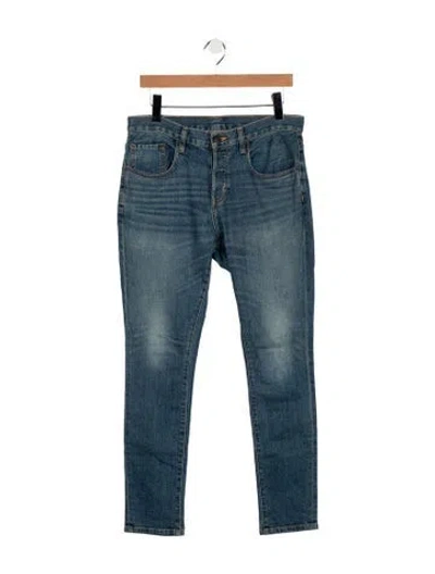 Pre-owned 6397 Mid-rise Straight Leg Jeans In Blue