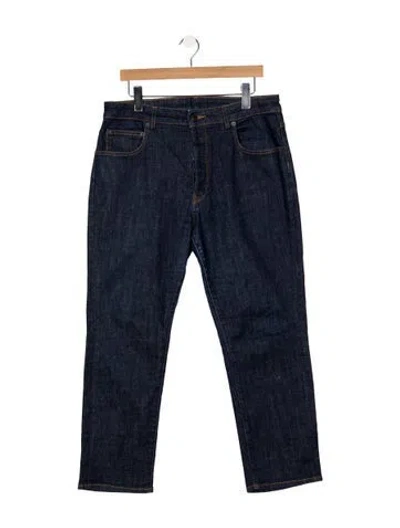Pre-owned 6397 Mid-rise Straight Leg Jeans In Blue