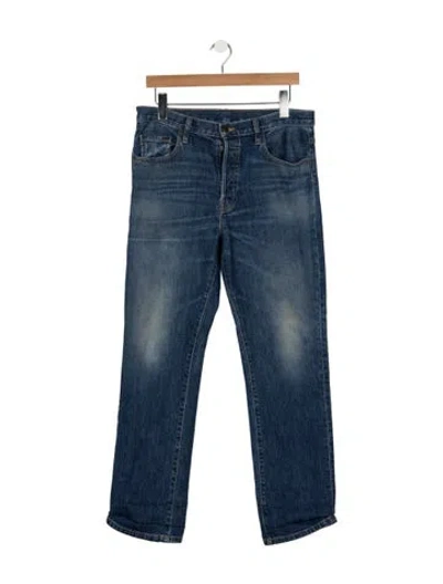 Pre-owned 6397 Mid-rise Straight Leg Jeans In Blue