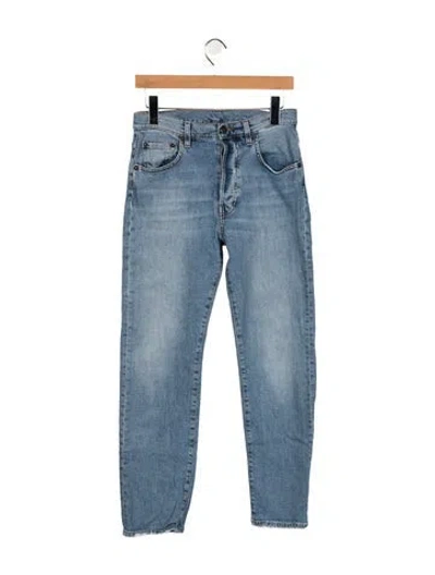 Pre-owned 6397 Mid-rise Straight Leg Jeans In Blue