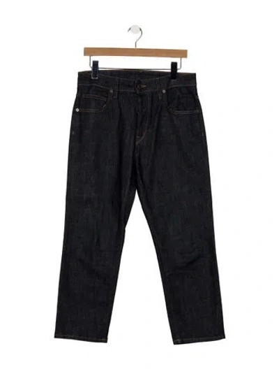 Pre-owned 6397 Mid-rise Straight Leg Jeans In Blue