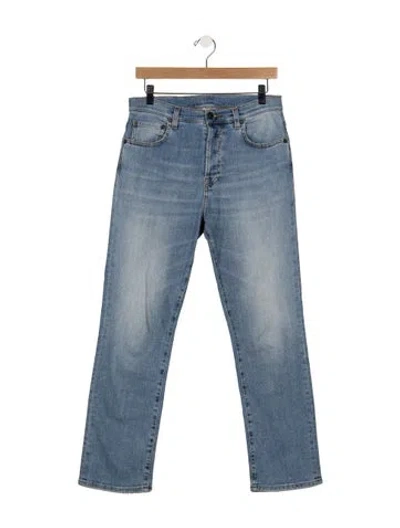 Pre-owned 6397 Mid-rise Straight Leg Jeans In Blue