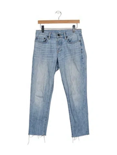 Pre-owned 6397 Mid-rise Straight Leg Jeans In Blue