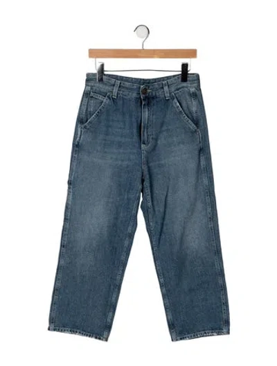 Pre-owned 6397 Mid-rise Straight Leg Jeans In Blue
