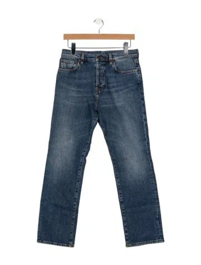Pre-owned 6397 Mid-rise Straight Leg Jeans In Blue