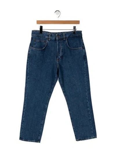 Pre-owned 6397 Mid-rise Straight Leg Jeans In Blue