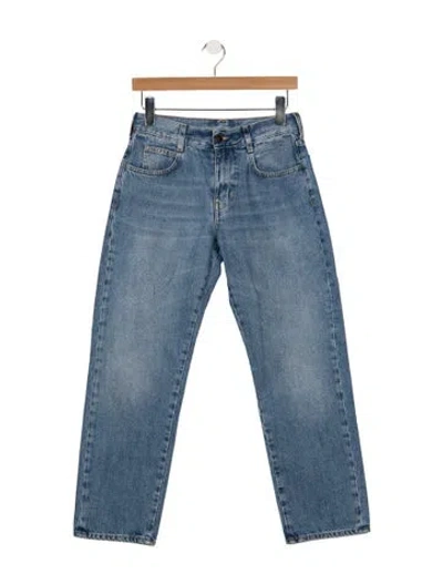 Pre-owned 6397 Mid-rise Straight Leg Jeans In Blue
