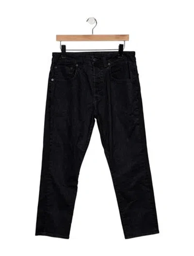 Pre-owned 6397 Mid-rise Straight Leg Jeans In Blue