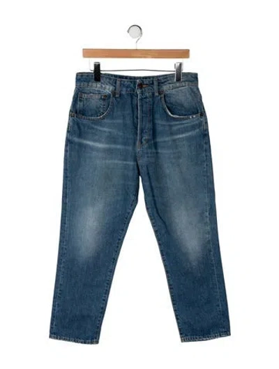Pre-owned 6397 Mid-rise Straight Leg Jeans In Blue