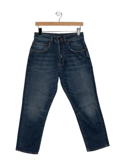 Pre-owned 6397 Mid-rise Straight Leg Jeans In Blue