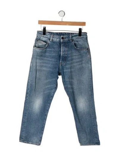 Pre-owned 6397 Mid-rise Straight Leg Jeans In Blue