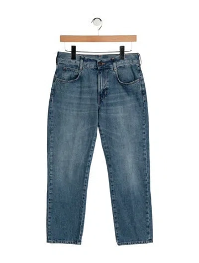 Pre-owned 6397 Mid-rise Straight Leg Jeans In Blue