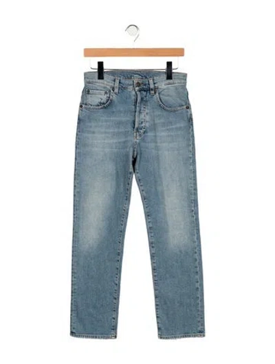 Pre-owned 6397 Mid-rise Straight Leg Jeans In Blue