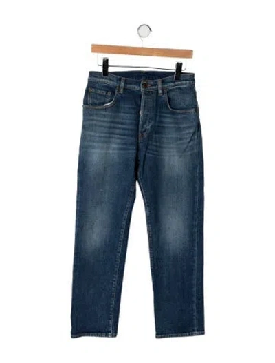 Pre-owned 6397 Mid-rise Straight Leg Jeans In Blue