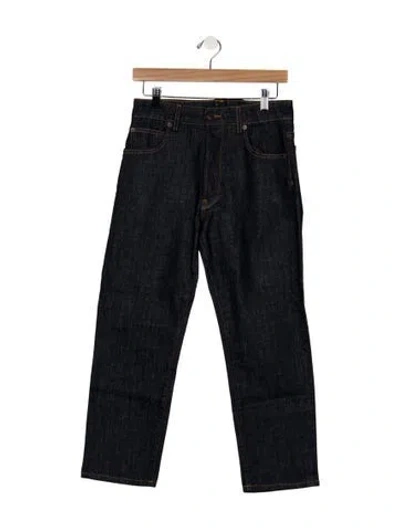 Pre-owned 6397 Mid-rise Straight Leg Jeans In Blue