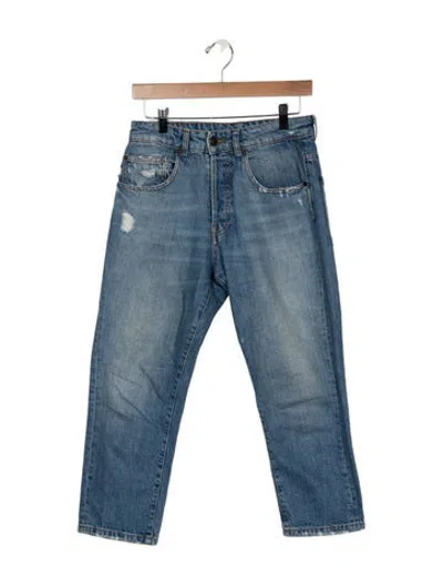 Pre-owned 6397 Mid-rise Straight Leg Jeans In Blue