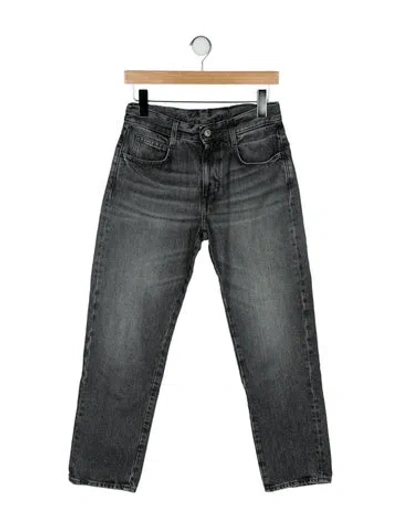 Pre-owned 6397 Mid-rise Straight Leg Jeans In Gray