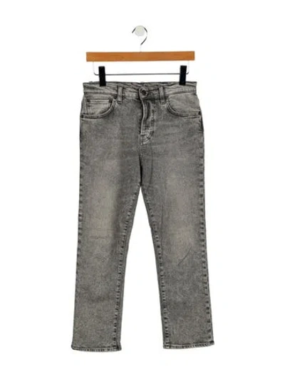 Pre-owned 6397 Mid-rise Straight Leg Jeans In Gray